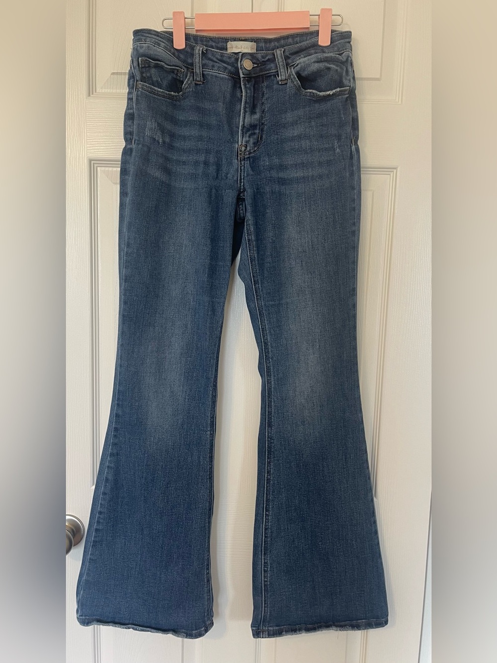 Altar'd State Women's Flare Jeans in Medium Wash Blue